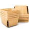 One Quart Wooden Gift Baskets (10 Pack); for Picking Fruit or Arts, Crafts and Decor; 5.75&#x201D; Square Vented Wood Boxes